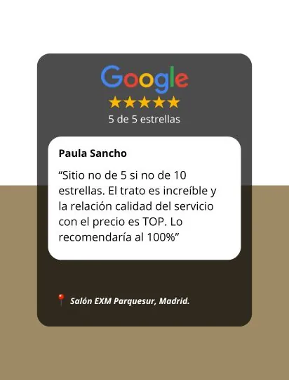 Reseña de Google de un cliente de EXTENSIONmania