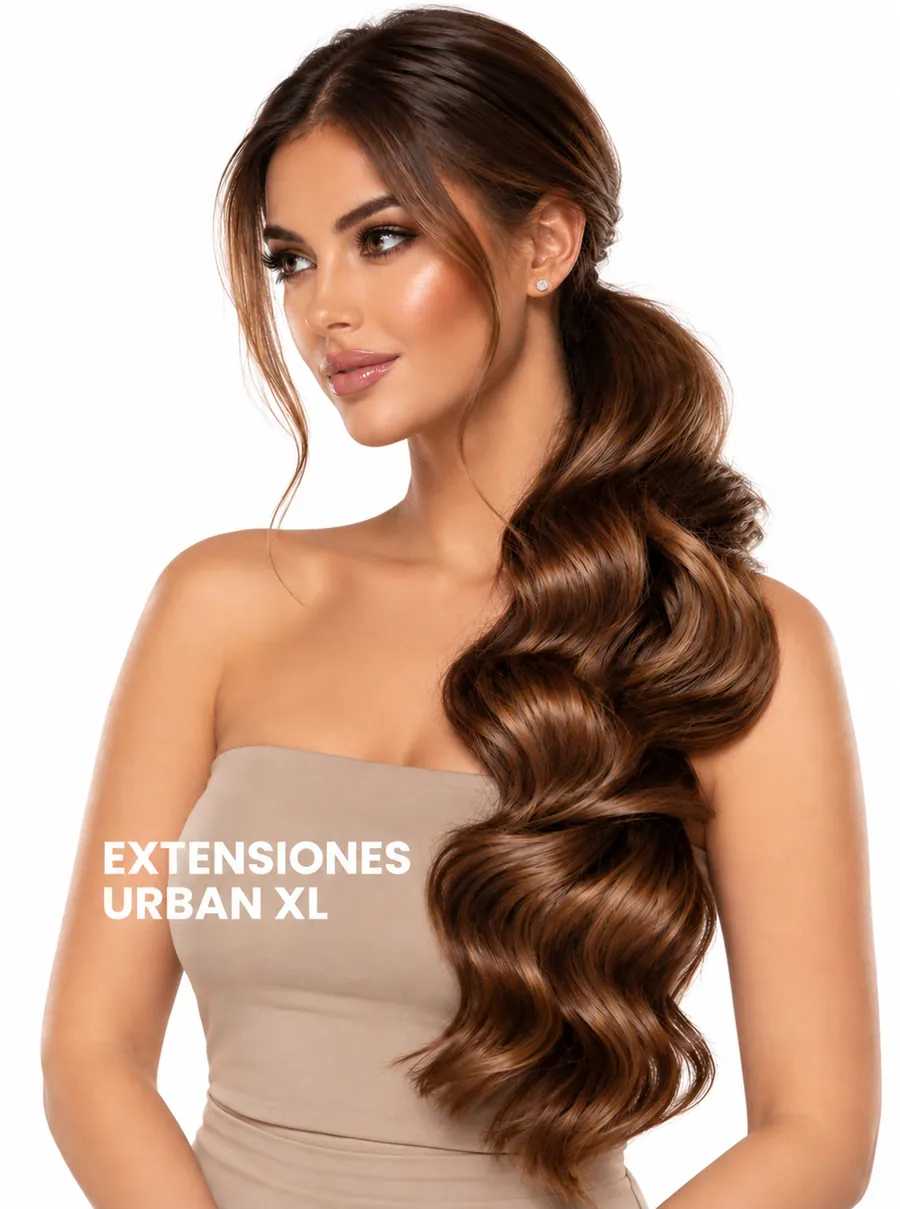 Extensiones de cabello natural con anillas microring